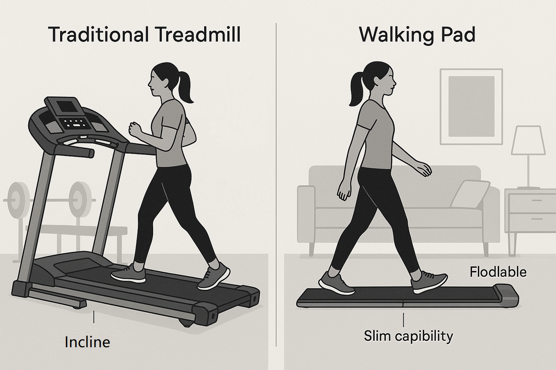 what's the difference between a treadmill and a walking pad