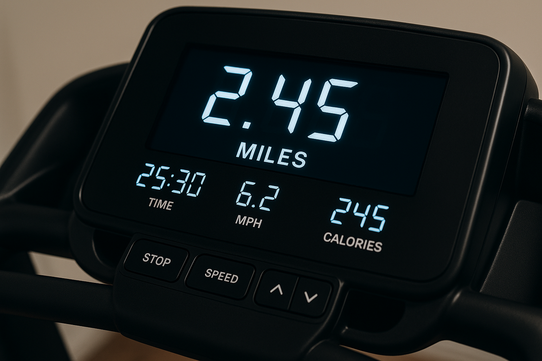 how to read the distance on a treadmill