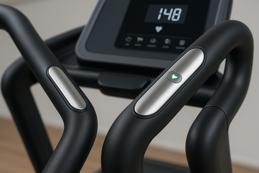 heart rate sensor on treadmill handrails