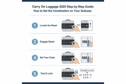 Carry On Luggage 2025 Step‑by‑Step Guide: How to Set the Combination on Your Suitcase