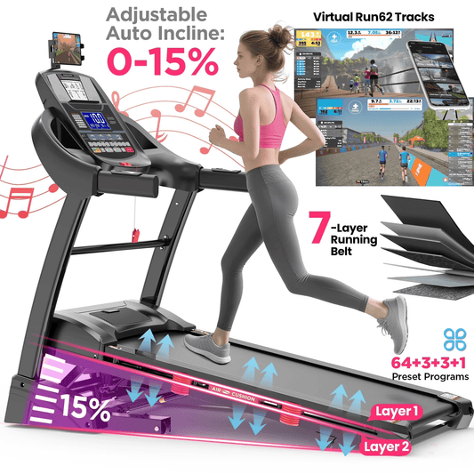smart treadmill with fitness tracking for women