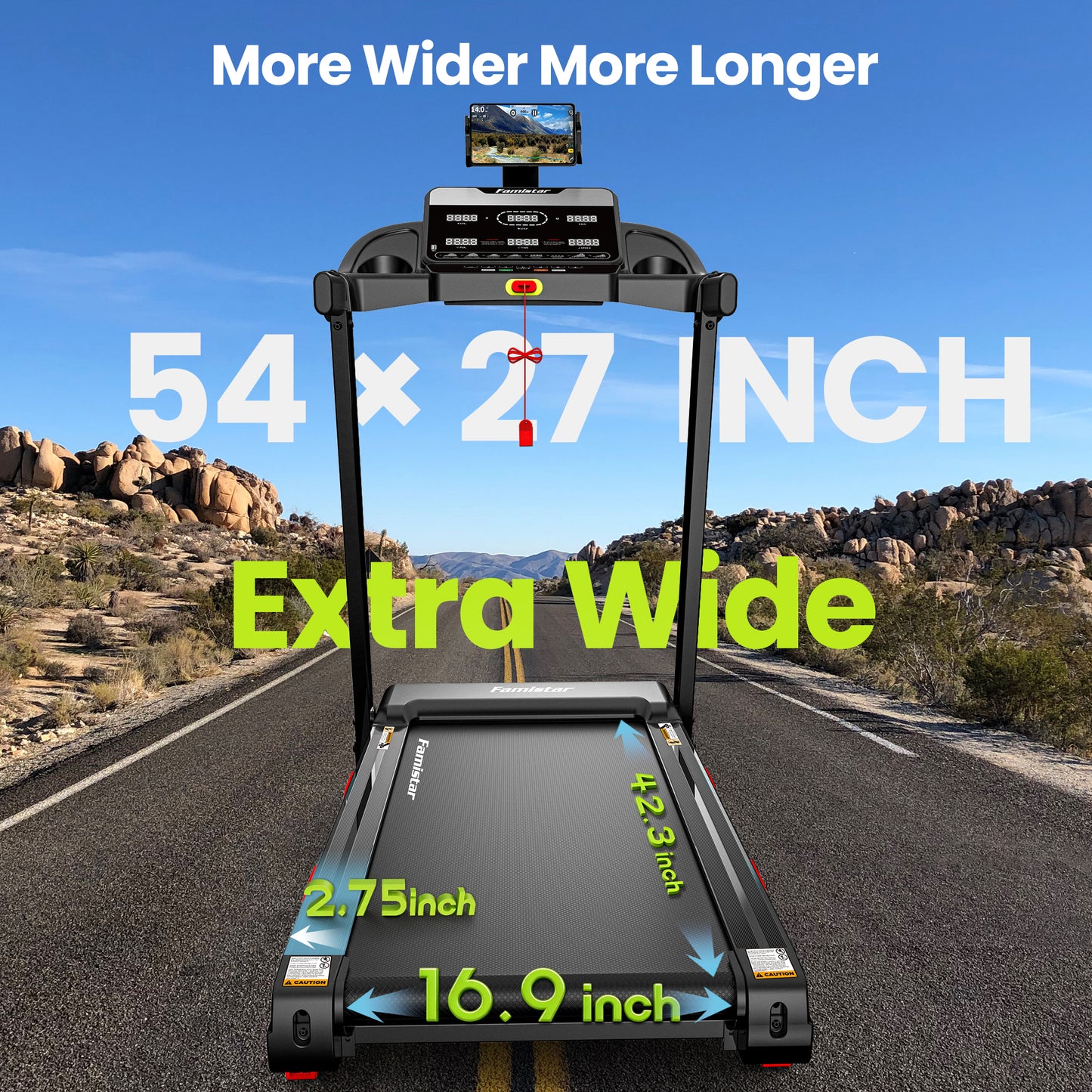 3.65HP 9MPH Treadmill for Home, 330LBS Capacity, Folding Treadmill w/ Incline & 105 Programs, Virtual Run with APP Control, Air damping System, Portable Exercise Equipment for Jogging Walking