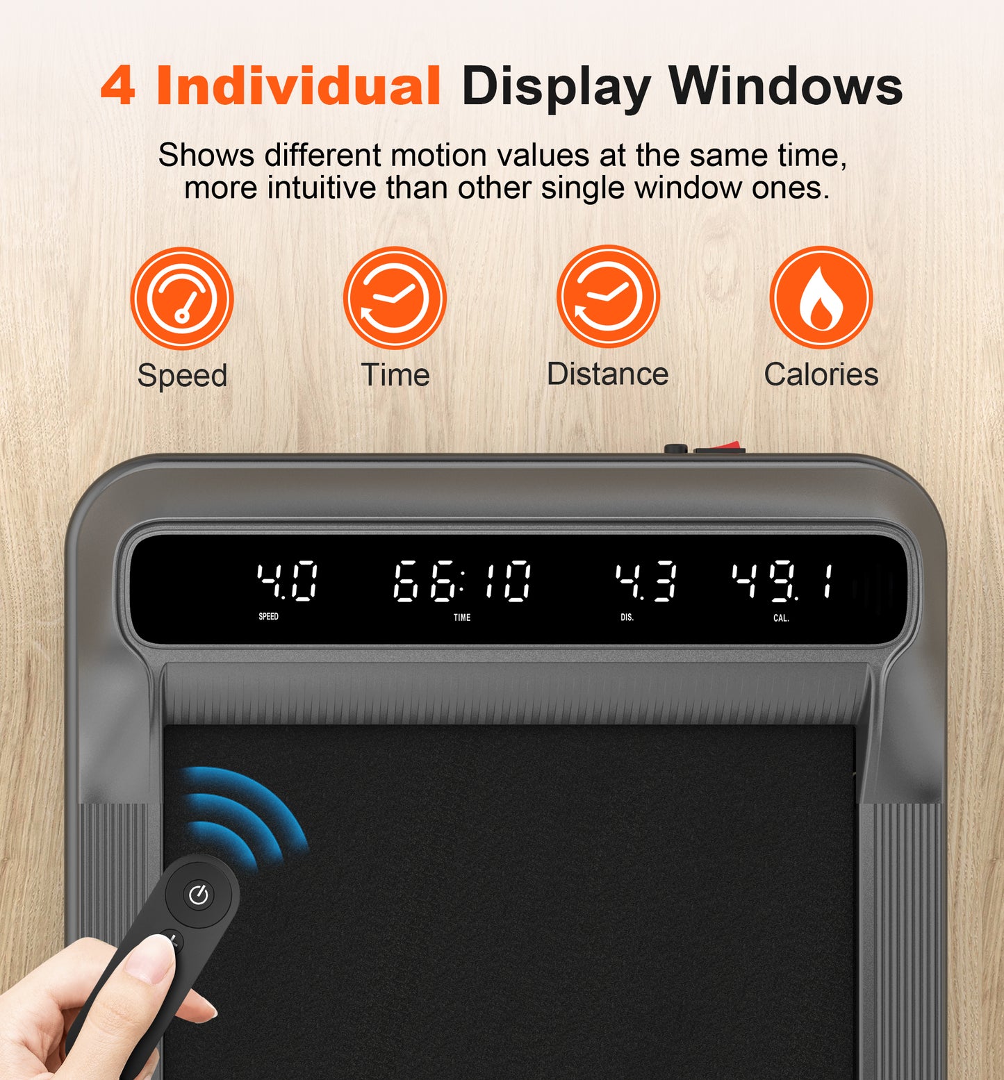 Walking Pad 2 in 1 Under Desk Treadmill, Portable Walking Jogging Machine for Home Office, 2.5HP Quiet Brushless Motor, LCD Display, Remote Control, 265lbs Capacity