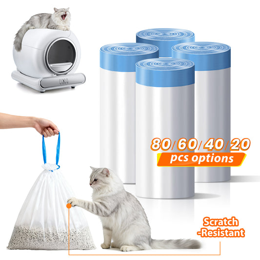 Famistar Cat Litter Box Replacement Waste Bags | Disposable Drawer Liners for Automatic Self-Cleaning Boxes