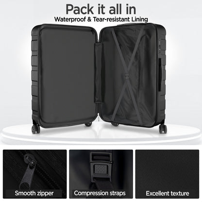 11 Piece Set Suitcase Spinner Hardshell Lightweight TSA Lock