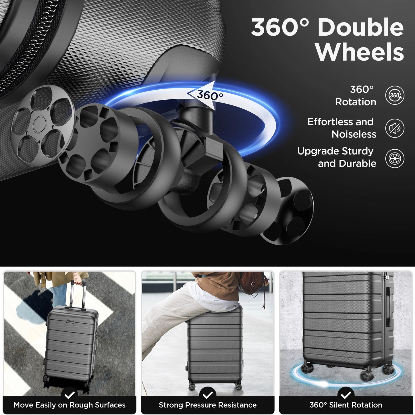 Organized packing with 11-piece luggage set including toiletry case and packing cubes - Black Friday deals