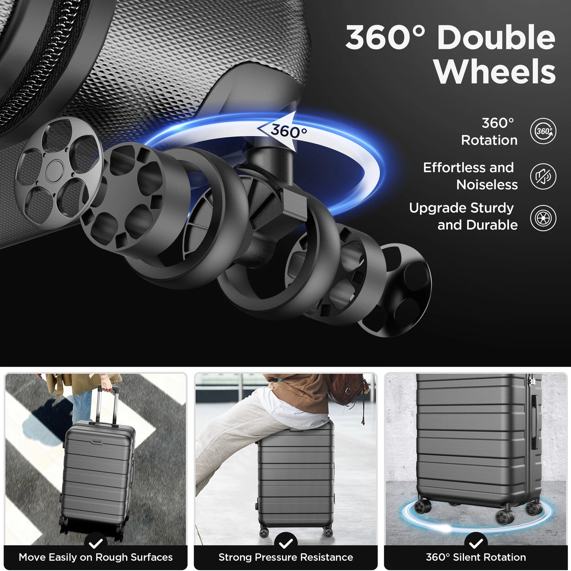 Organized packing with 11-piece luggage set including toiletry case and packing cubes - Black Friday deals