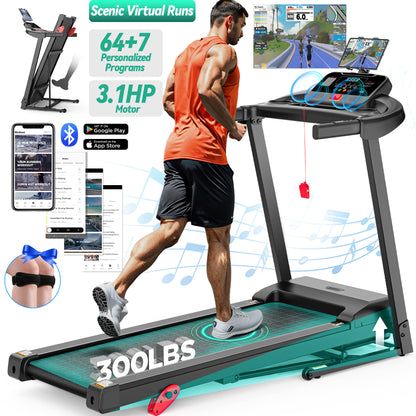 Famistar T70 | Compact Treadmill for At-Home Jogging Running Walking with Manual Incline – Space-Saving, Quiet & Easy to Use for Home & Office Fitness, Cardio Workouts