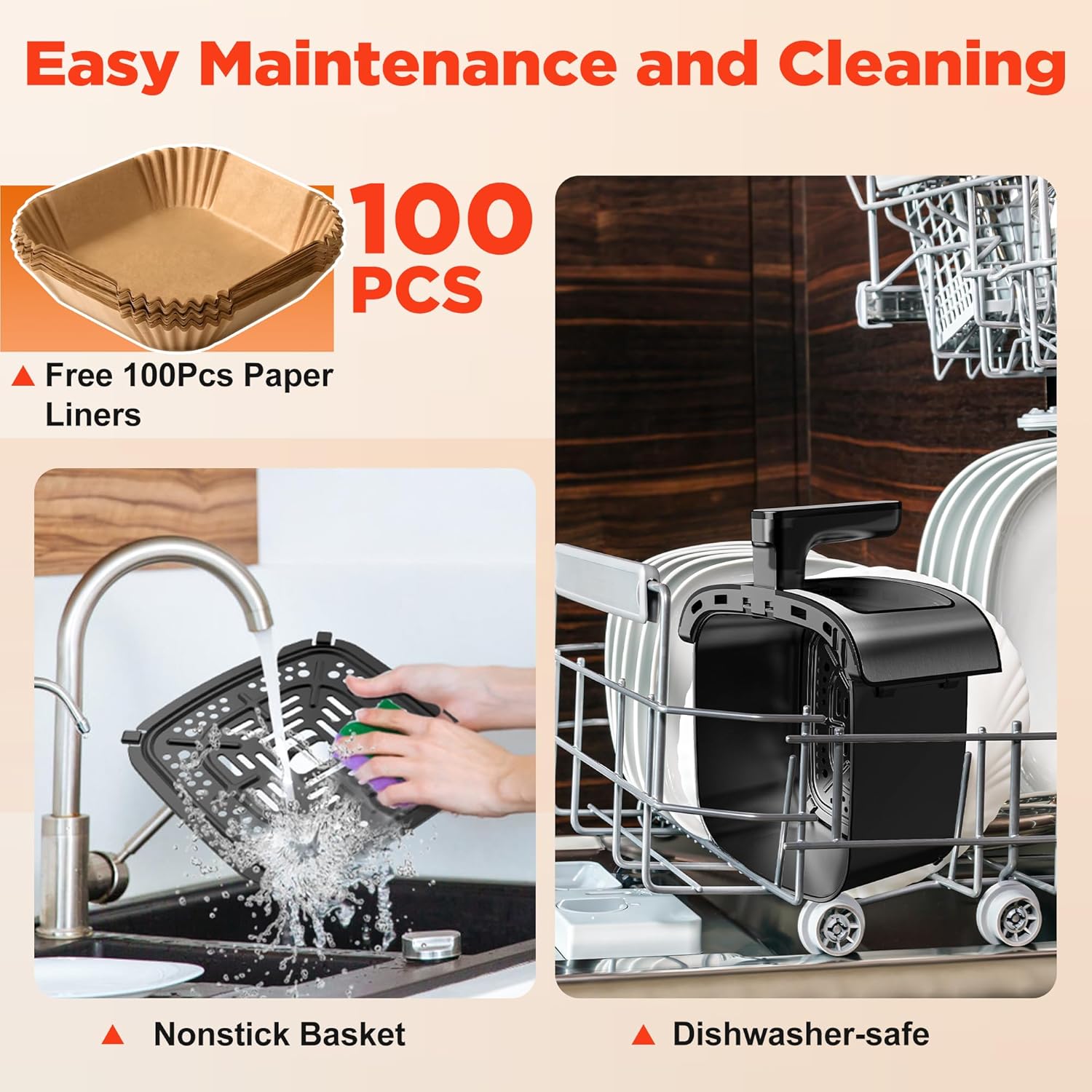 100pcs air fryer parchment liners non-stick