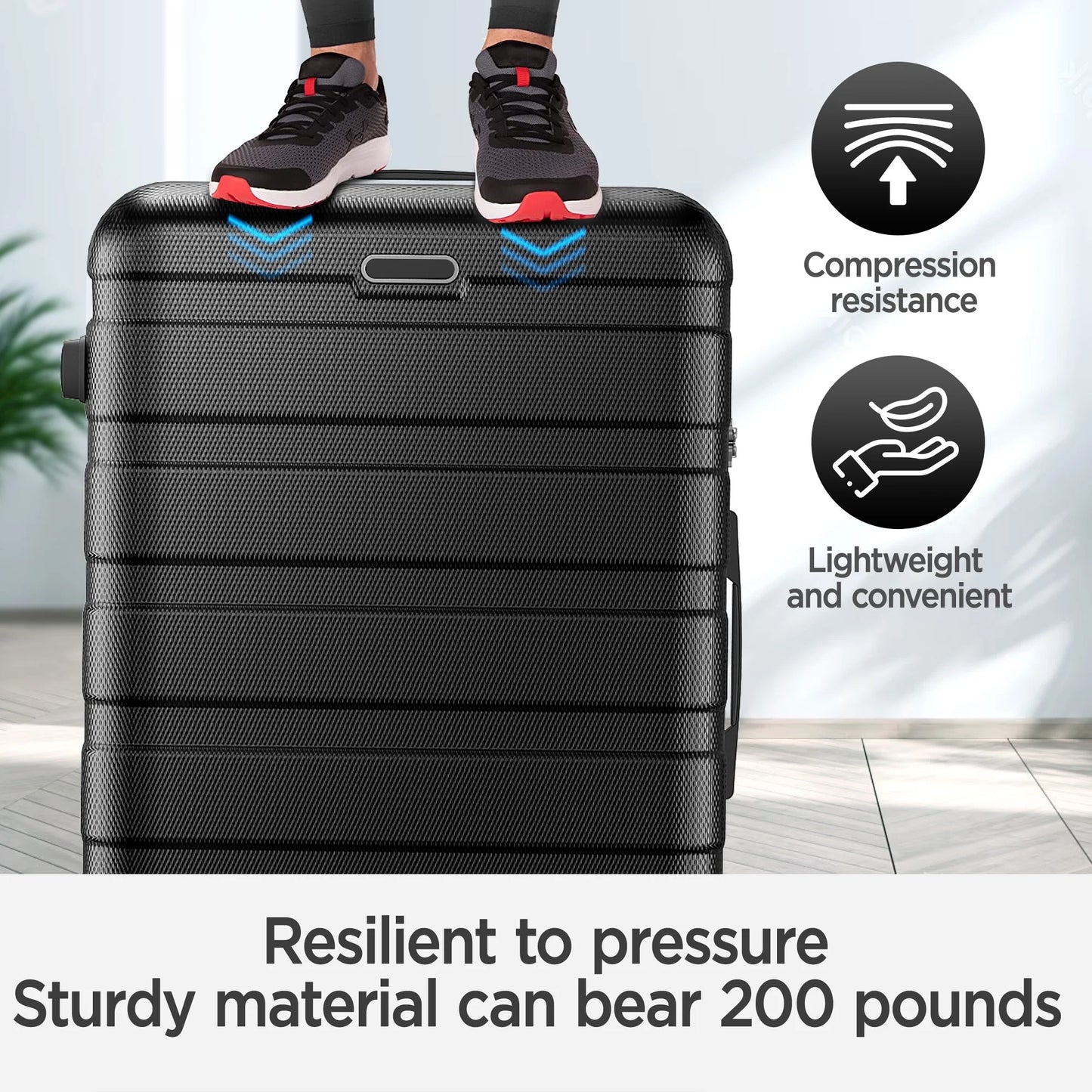 Expandable travel suitcase set with 360° spinner wheels - Black Friday deals for travelers