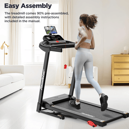 Smart Folding Treadmill for Home – Famistar Portable Electric Running Machine with Adjustable Incline, Bluetooth Speakers, 300 lbs Capacity, Up to 7.5 MPH for Walking, Jogging & Running