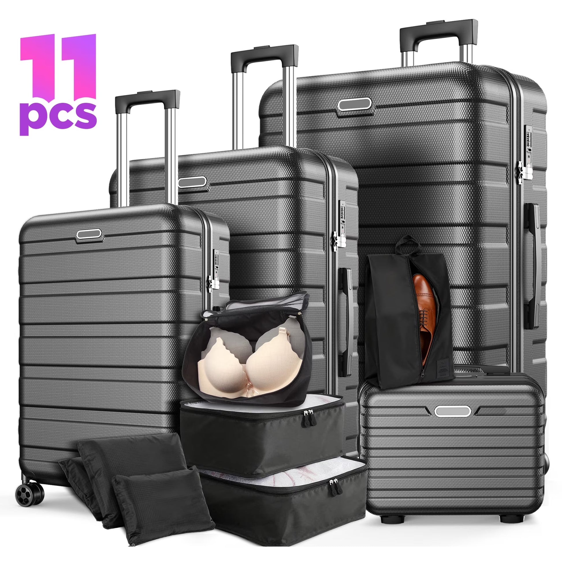 2026 Valentine’s Day Sale Offers: 11-Piece Expandable Spinner Luggage Set – 28", 24", 20" Suitcases + Carry-On Travel Bundle