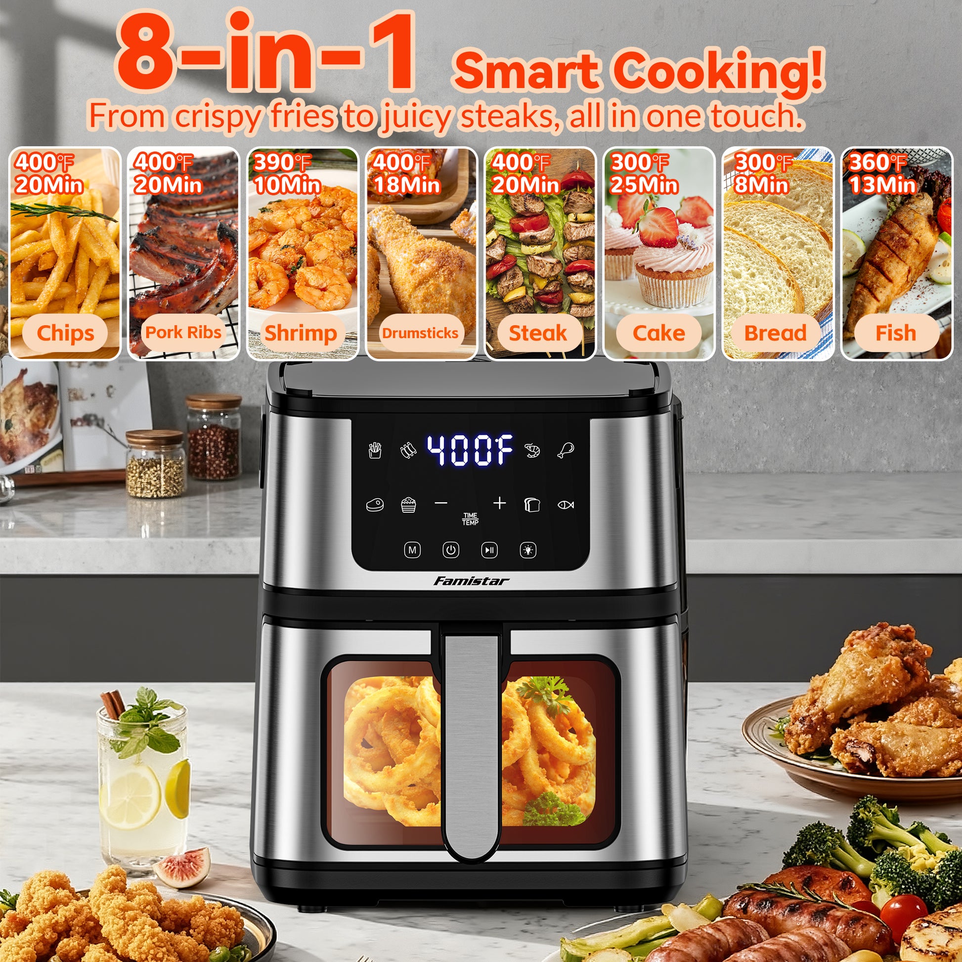 Famistar 7Qt Air Fryer Grill Combo — All-in-One Value with 100 Free Liners | Famistar Official Website | famistar.net