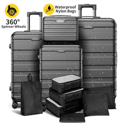 Luggage 11 Piece Set,Lightweight Carry On Luggage Suitcase Set with TSA Lock & Spinner Wheels Hardside Luggage Set