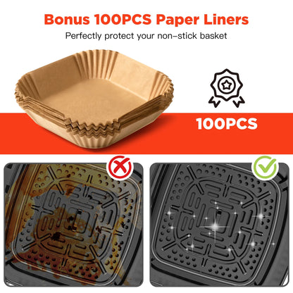 Famistar Air fryer paper liners square oil-proof heat-resistant