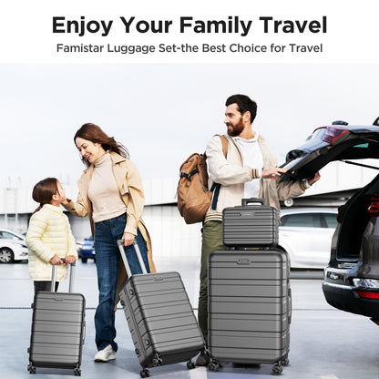 Luggage 11 Piece Set,Lightweight Carry On Luggage Suitcase Set with TSA Lock & Spinner Wheels Hardside Luggage Set 14in/20in/24in/28in(Black)